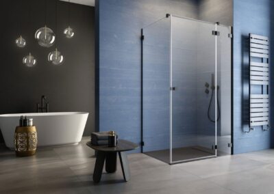 Essenza Pro Black KDJ fekete színes zuhanykabin