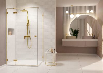 Essenza Pro Brushed Gold KDJ szálcsiszolt arany színes zuhanykabin