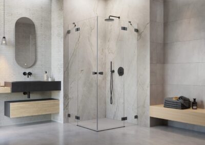 Essenza Pro Brushed GunMetal KDD szálcsiszolt fegyvermetál színes zuhanykabin