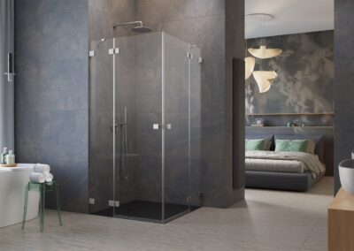 Essenza Pro Brushed Nickel KDD szálcsiszolt króm színes zuhanykabin