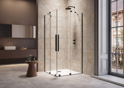 Furo Black KDD fekete színes zuhanykabin