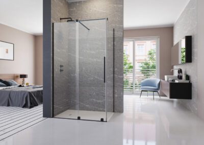 Furo Black KDJ fekete színes zuhanykabin