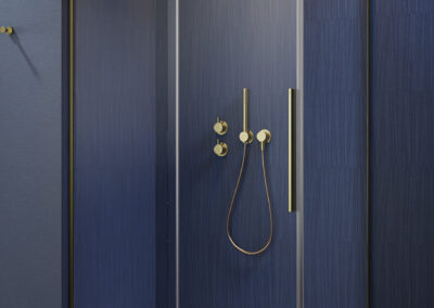 Furo Brushed Gold KDJ szálcsiszolt arany színes zuhanykabin