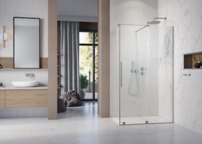 Furo Brushed Nickel KDJ szálcsiszolt króm színes zuhanykabin