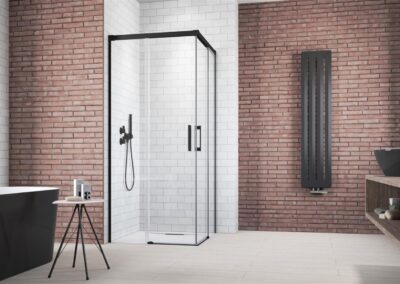 Idea Black KDD fekete színes zuhanykabin