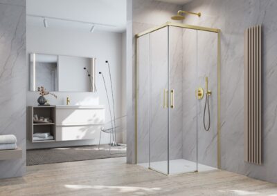 Idea Brushed Gold KDD szálcsiszolt arany színes zuhanykabin