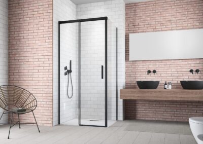 Idea Black KDJ fekete színes zuhanykabin