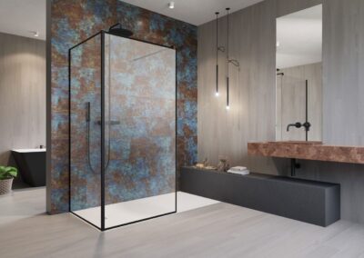 Modo New Black IV Frame fekete keretes színes zuhanykabin