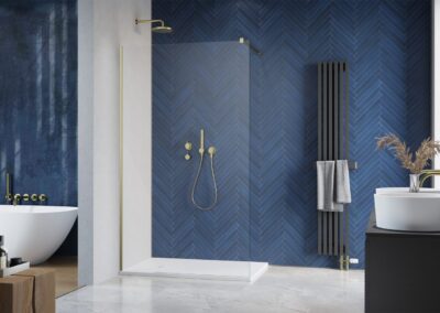 Modo New Brushed Gold II szálcsiszolt arany színes zuhanykabin