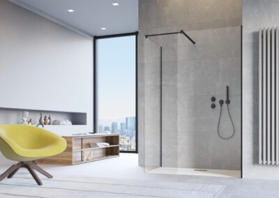 Modo X Black III fekete színes zuhanykabin