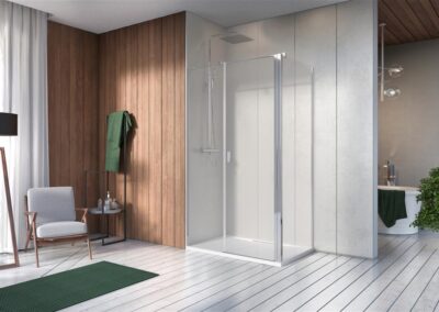 NES KDS II króm színes zuhanykabin