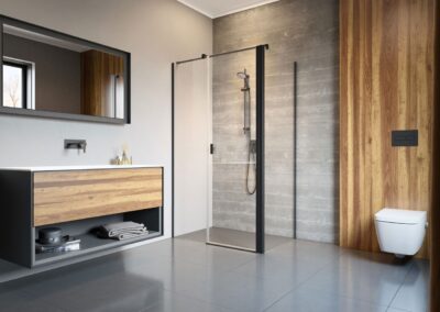 NES Black KDS II fekete színes zuhanykabin