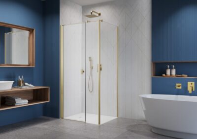 NES Brushed Gold KDS I szálcsiszolt arany színes zuhanykabin