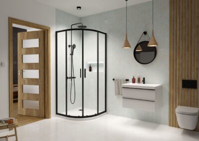 Premium Pro Black PDD fekete színes zuhanykabin