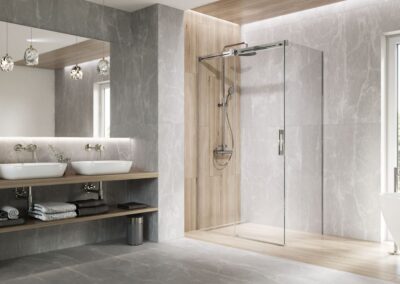 Espera Pro KDJ króm színes zuhanykabin