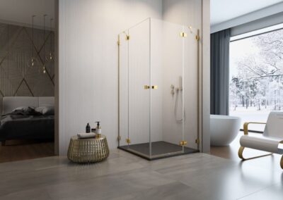 Essenza Pro Gold KDD arany színes zuhanykabin