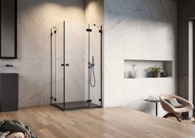 Essenza Pro KDD Black fekete színes zuhanykabin