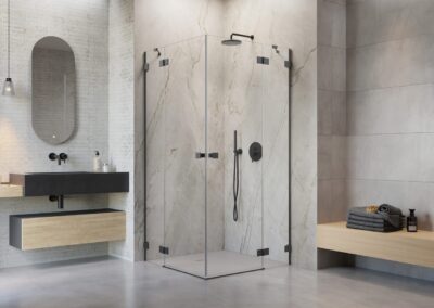 Essenza Pro KDD Brushed GunMetal szálcsiszolt fegyvermetál színes zuhanykabin