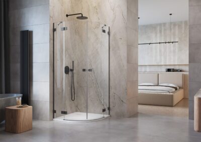 Essenza Pro PDD Brushed GunMetal szálcsiszolt fegyvermetál színes zuhanykabin