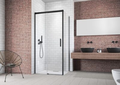 Idea KDJ Black fekete színes zuhanykabin