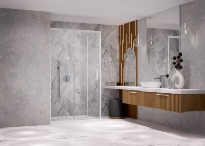 Idea KDJ White fehér színes zuhanykabin