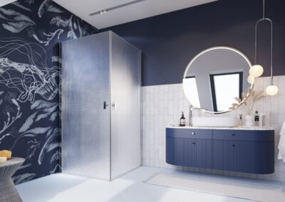 Nes KDD I króm színes zuhanykabin