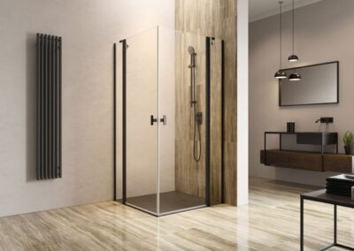 Nes KDD II Black fekete színes zuhanykabin