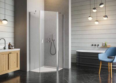 Nes PTJ króm színes zuhanykabin